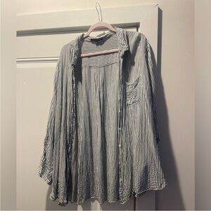 Velvet Heart Navy and White Striped Blouse